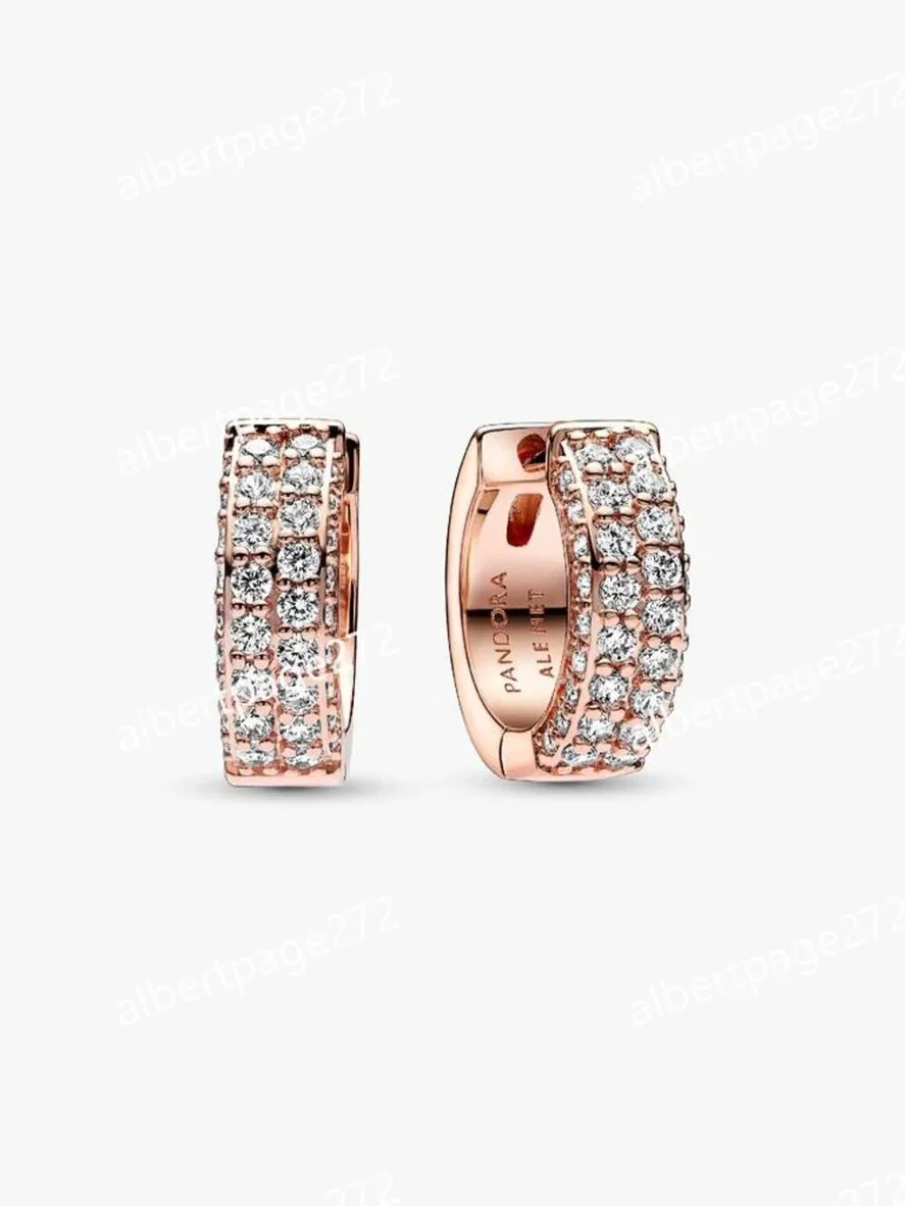 Pandora Timeless Pavé Double-row Hoop Earrings
